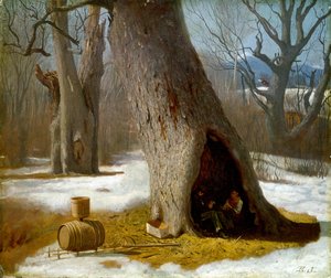 Die Schulschwänzer, um 1870 von Eastman Johnson